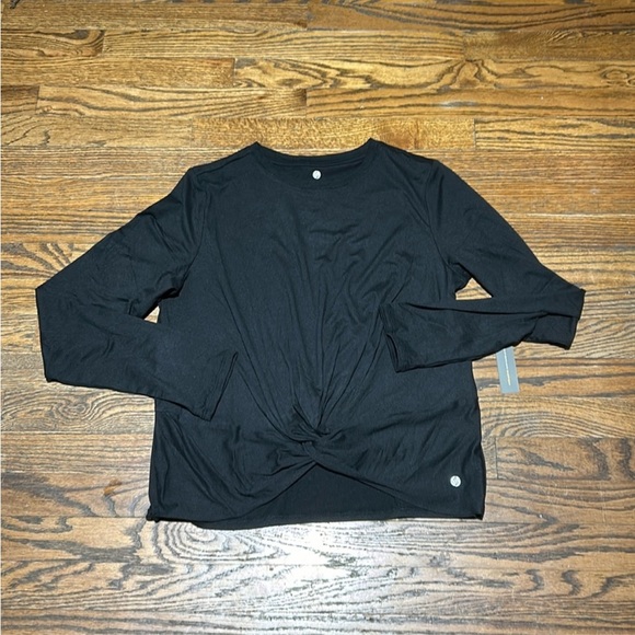 Black Twist Long Sleeve Women's Top - Picture 1 of 3
